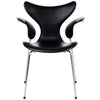 Fritz Hansen The Lily Armchair Full Upholstery Leather, Elegance Black