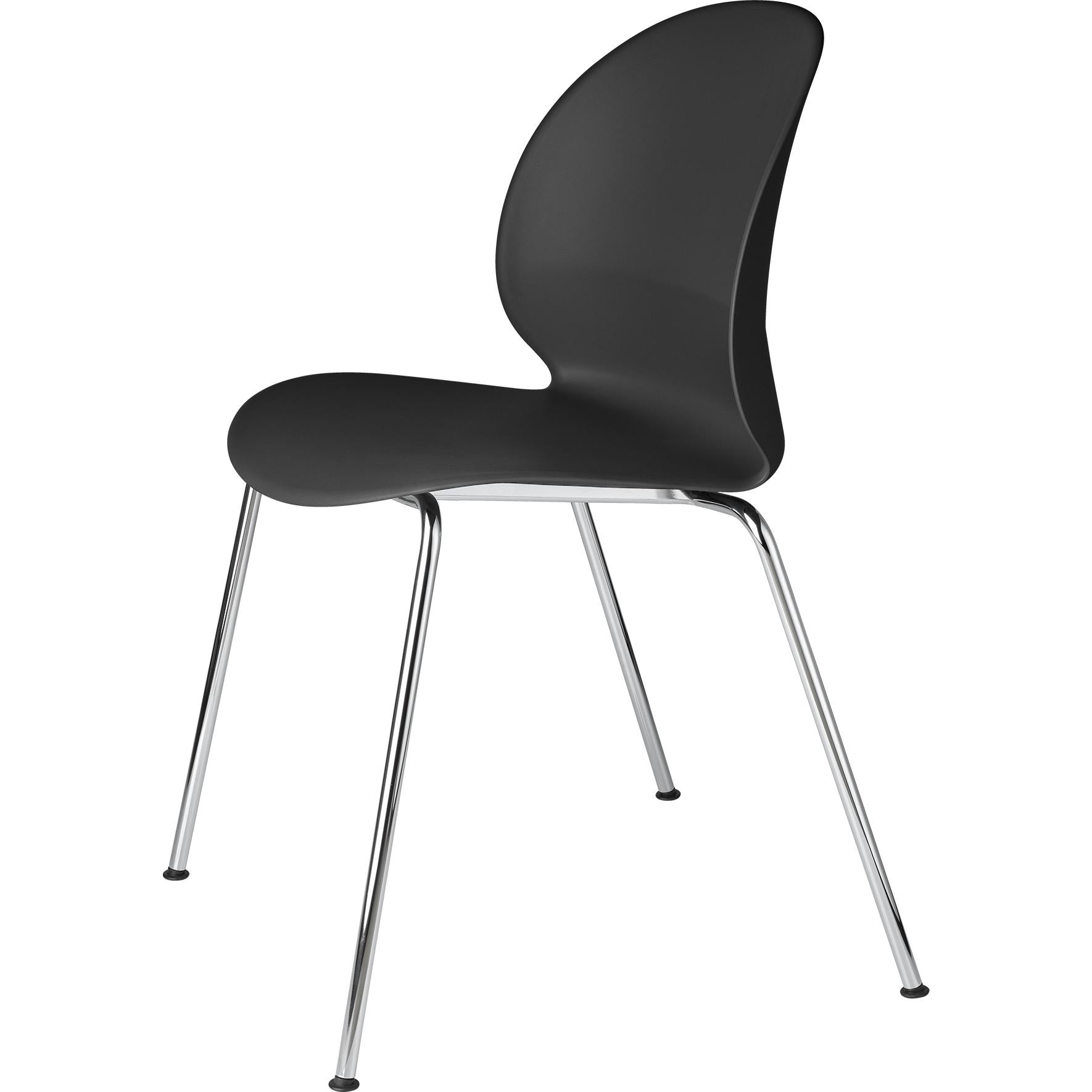 Fritz Hansen N02 Recycle krzesło Chromowane stalowe 4 nogi, czarne