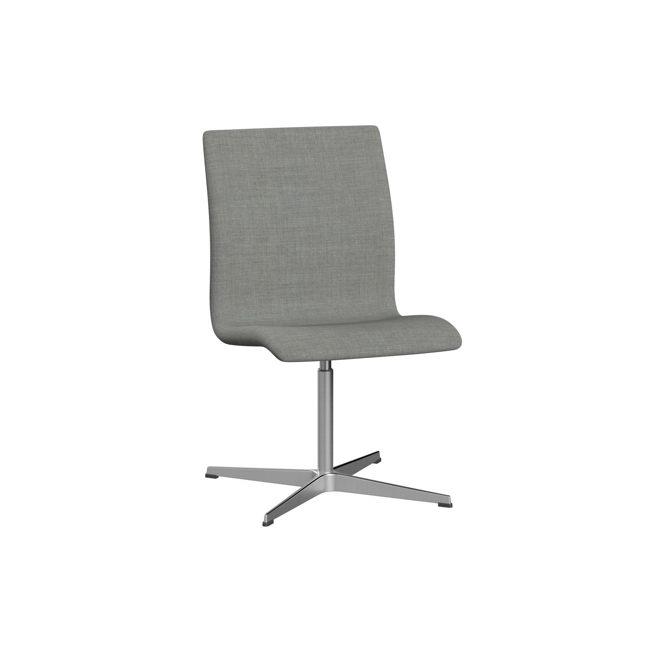 Fritz Hansen Oxford 3141 T Krzesło Four ARM Base Satynowe szczotkowane aluminium/remiks, jasnoszary