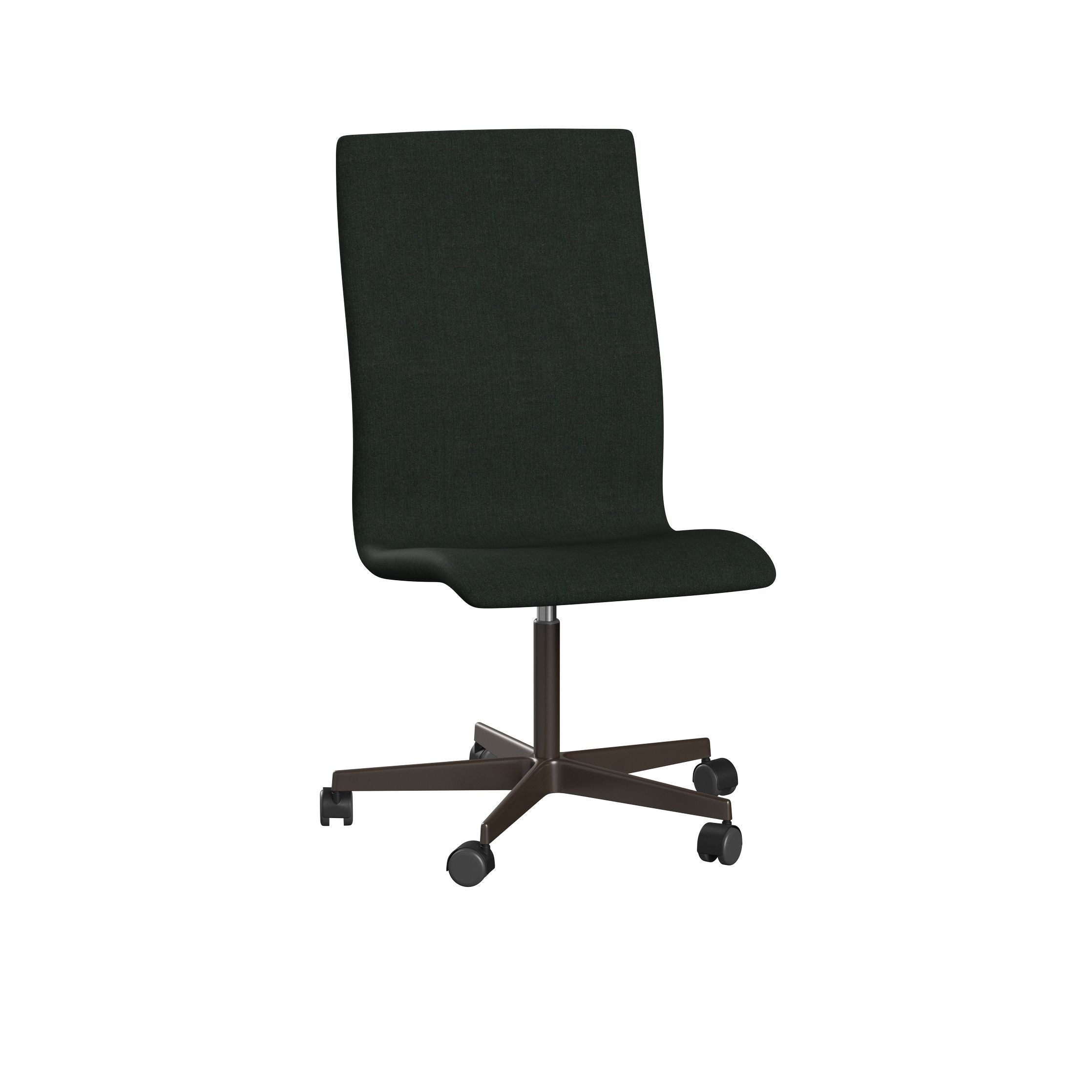 Fritz Hansen Oxford 3173 W Chair Five Armed Base With Wheels Brown Bronze/Remix, Black