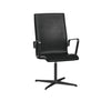 Fritz Hansen Oxford 3243 T Fotel Four Arm Base Black Lakier/Grace, Black