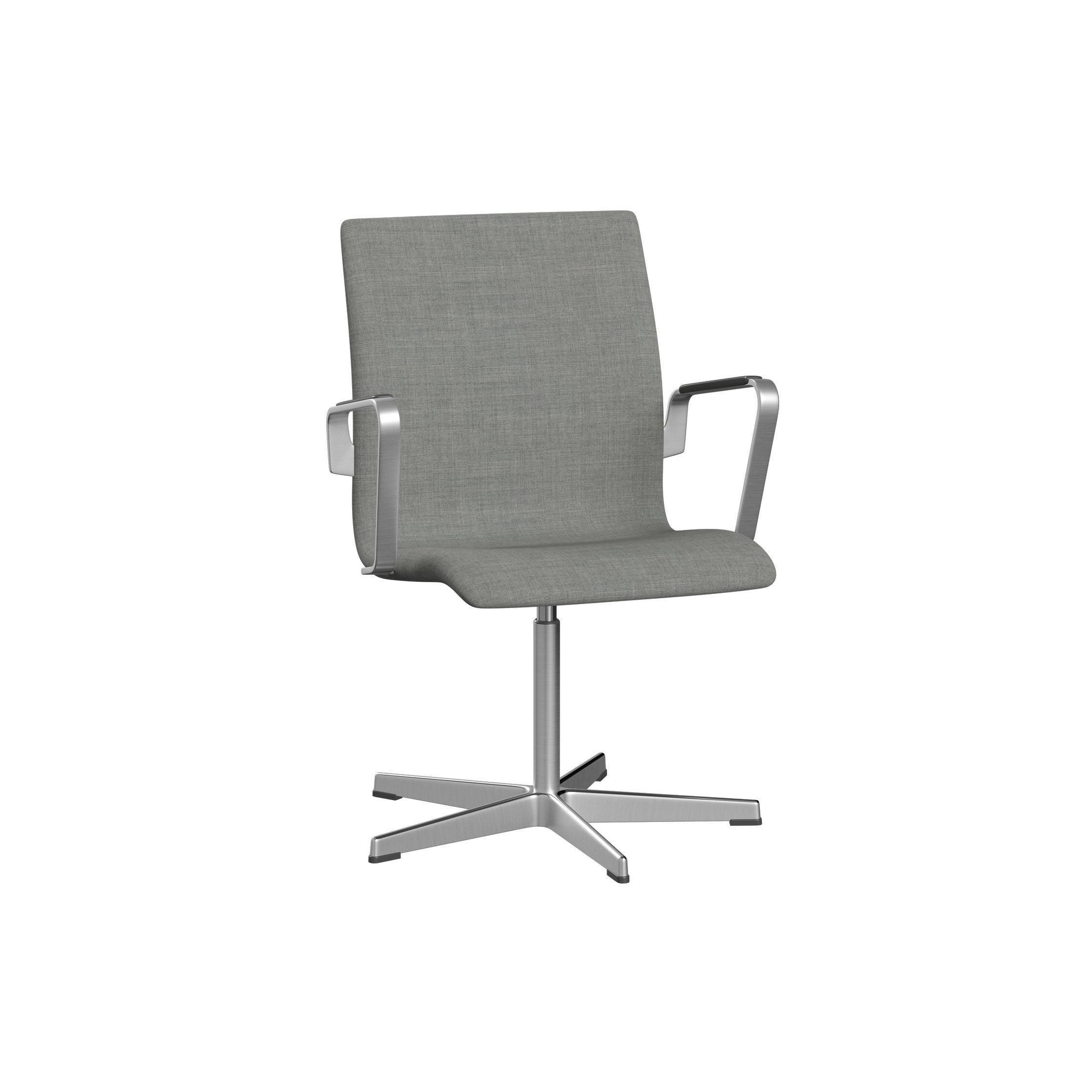 Fritz Hansen Oxford 3271 T Fotel Five ARM Base Satin Shanded Aluminium/Remiks, jasnoszary