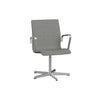 Fritz Hansen Oxford 3271 T Fotel Five ARM Base Satin Shanded Aluminium/Remiks, jasnoszary