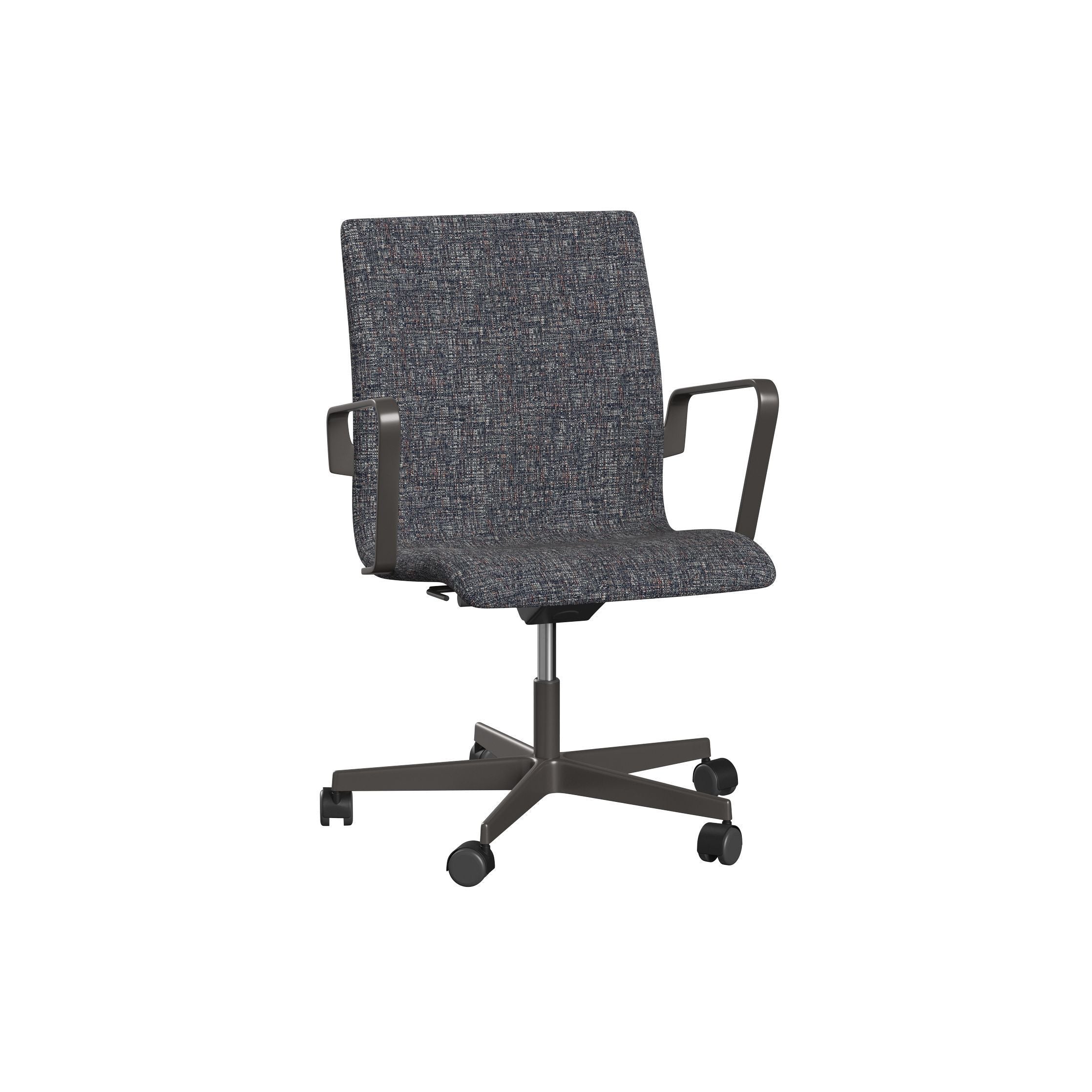 Fritz Hansen Oxford 3291 W Fotel Five Arm Base z kółkami ciepły grafit/sonar, ciemnoszary