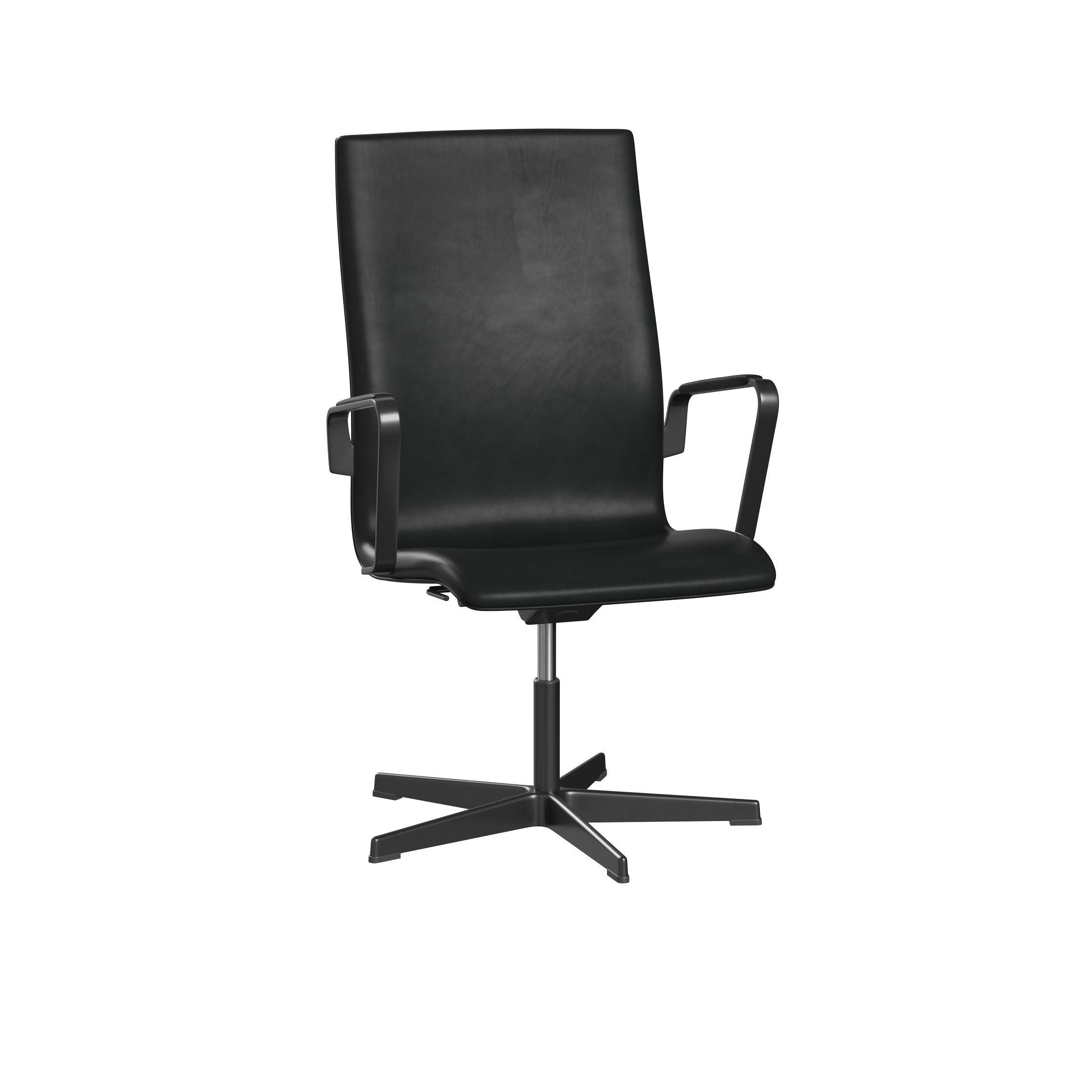 Fritz Hansen Oxford 3293 T Fotel Five Arm Base Black Lakier/Grace, Black