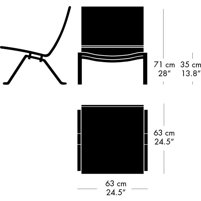 Fritz Hansen PK22 ROUNGE, obisz beton