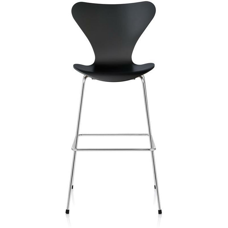 Fritz Hansen Serie 7 Bar stołek 76 cm, czarny