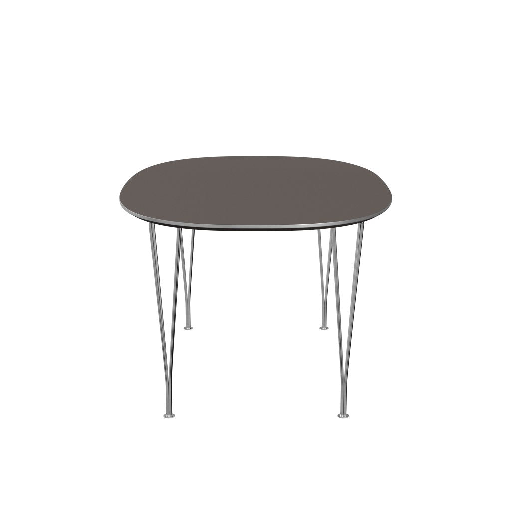 Fritz Hansen Superellipse Extendable Table Chrome/Grey Fenix Laminates, 270x100 Cm