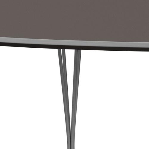 FRITZ HANSEN SUPERILIPSE Wyciągający stół szary w proszku powlekany/szary laminaty Fenix, 300 x 120 cm