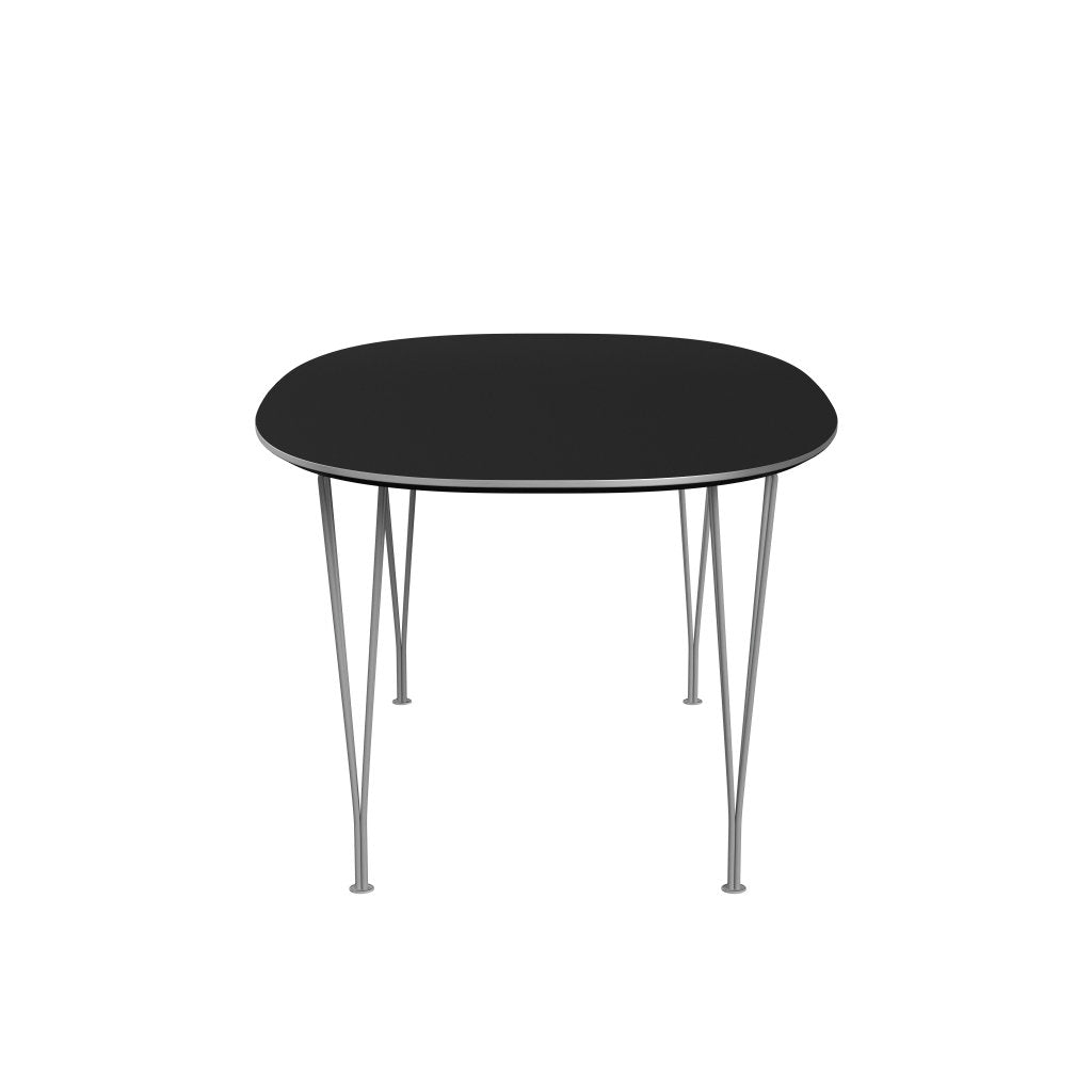 FRITZ HANSEN SUPERILIPSE Wyciągający stół szary w proszku powlekane/czarne laminaty Fenix, 270x100 cm