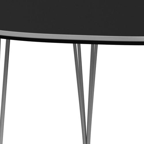 FRITZ HANSEN SUPERILIPSE Wyciągający stół szary w proszku powlekane/czarne laminaty Fenix, 270x100 cm