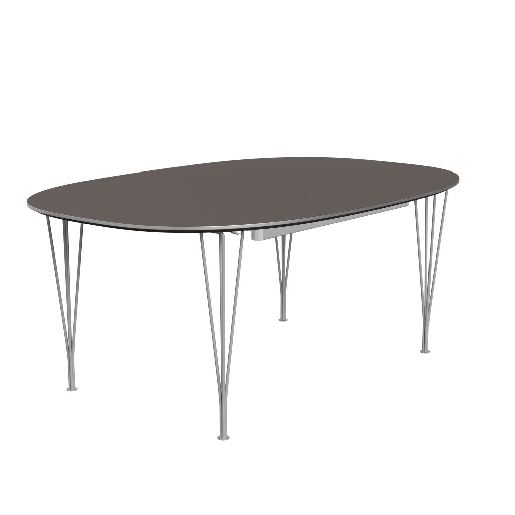 Fritz Hansen Superellipse Extending Table Nine Grey/Grey Fenix Laminates, 300x120 Cm