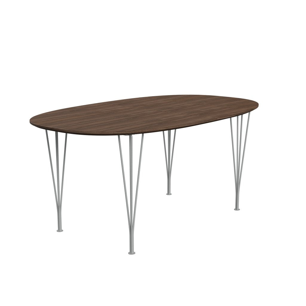 FRITZ HANSEN SUPERILIPSE Rozciągający tabelę Nine Grey/Walnut fornir z krawędzią stołu orzechowego, 270x100 cm