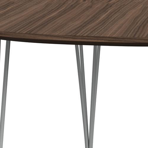 FRITZ HANSEN SUPERILIPSE Rozciągający tabelę Nine Grey/Walnut fornir z krawędzią stołu orzechowego, 270x100 cm