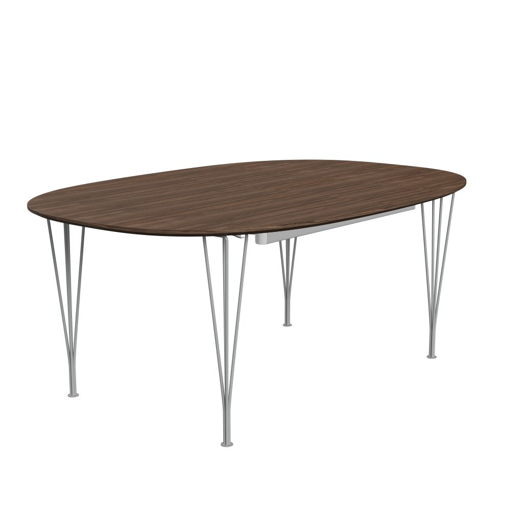 FRITZ HANSEN SUPERILIPSE Rozciągający tabelę Nine Grey/Walnut fornir z krawędzią stołu orzechowego, 300x120 cm