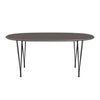 Fritz Hansen Superellipse Extendable Table Black/Grey Fenix Laminates, 270x100 Cm