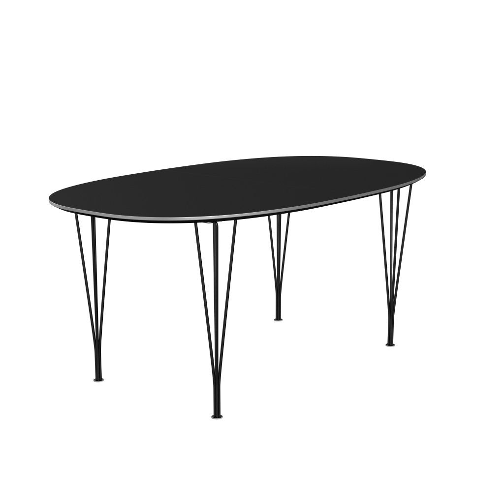 Fritz Hansen Superellipse Extendable Table Black/Black Fenix Laminates, 270x100 Cm