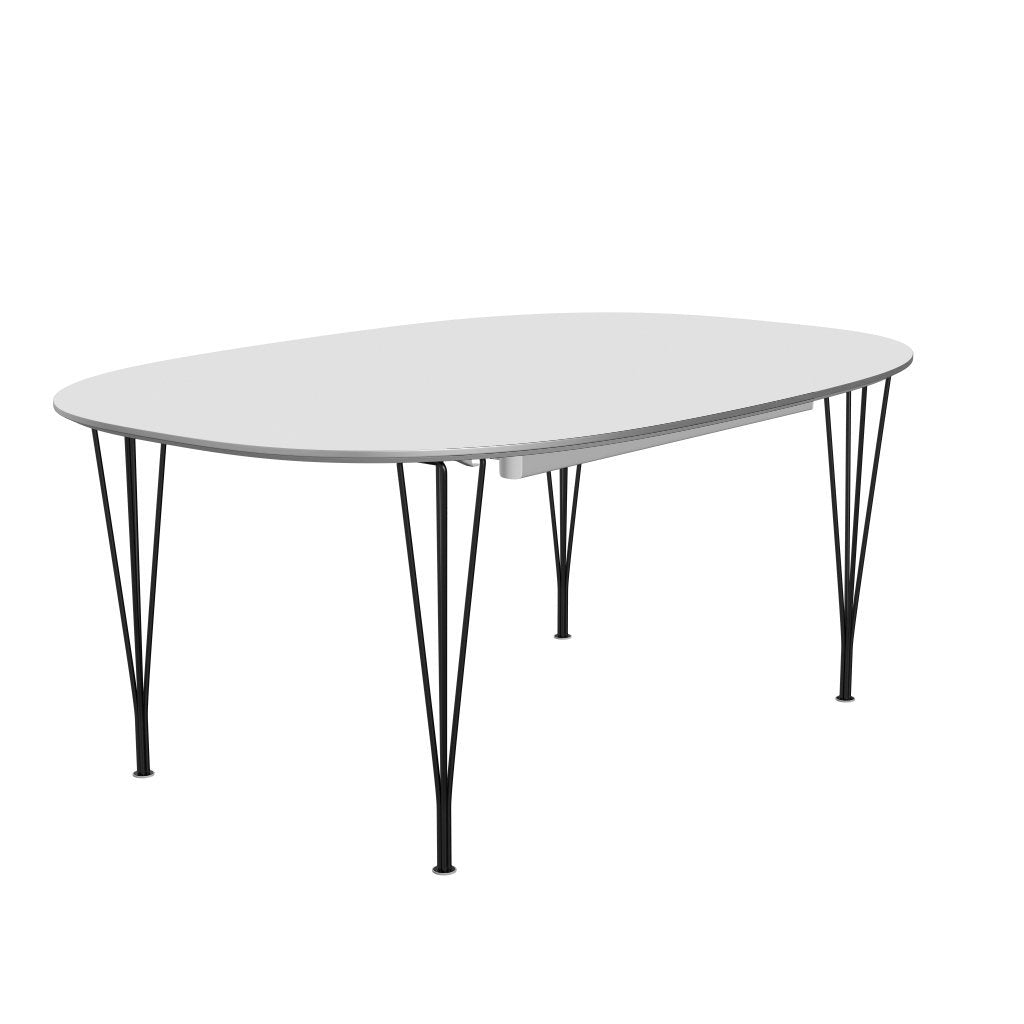Fritz Hansen Superellipse Extendable Table Black/White Fenix Laminates, 300x120 Cm