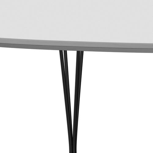 Fritz Hansen Superellipse Extendable Table Black/White Fenix Laminates, 300x120 Cm