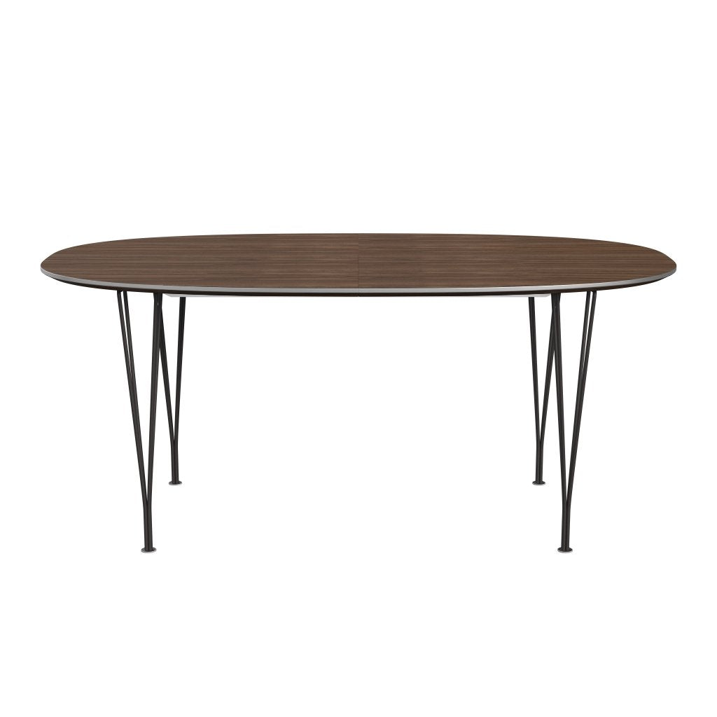 Fritz Hansen Superellipse Extendable Table Warm Graphite/Walnut Veneer, 270x100 Cm