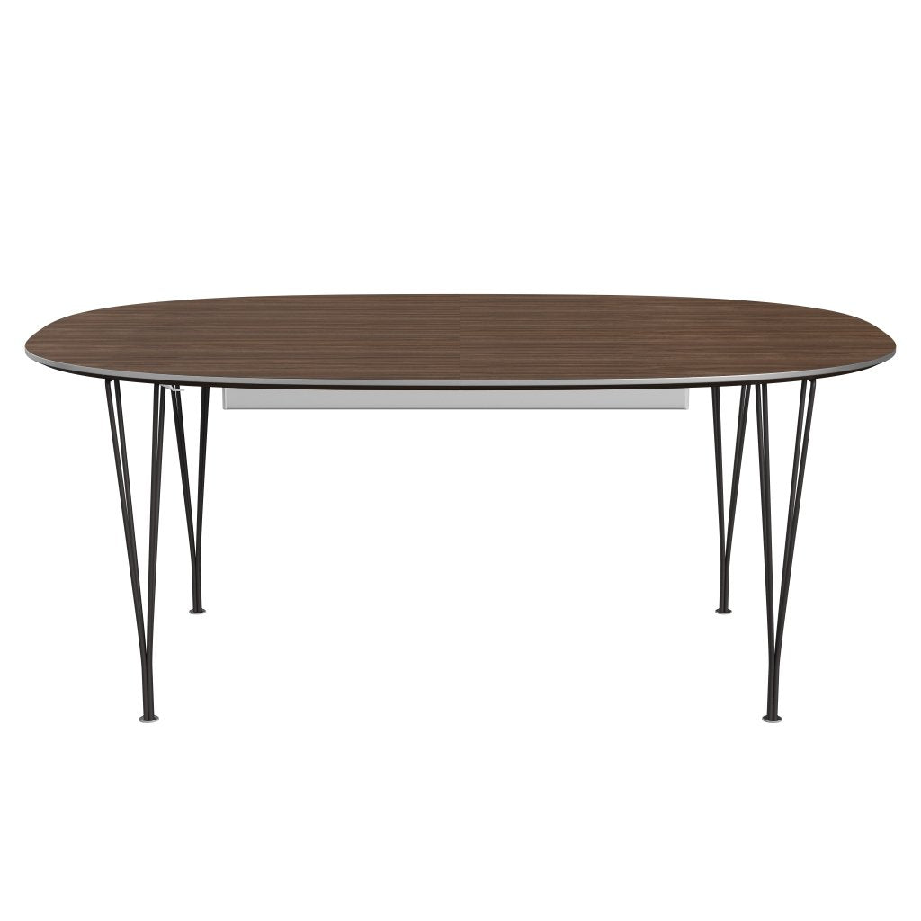 Fritz Hansen Superellipse Extendable Table Warm Graphite/Walnut Veneer, 300x120 Cm