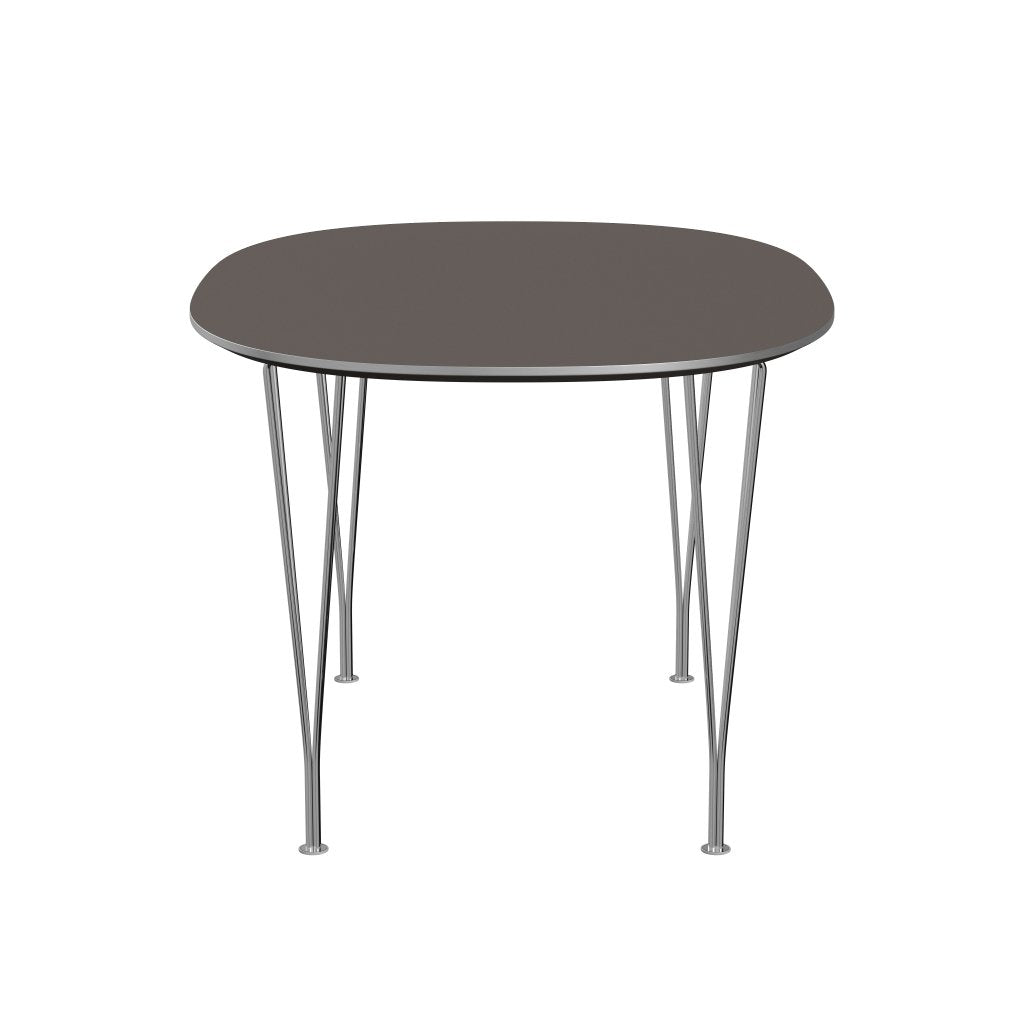 Fritz Hansen Superrellipse Table Chrome/Grey Fenix ​​Laminatów, 135x90 cm