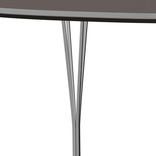 FRITZ HANSEN SUPERILIPSE TABLE STALE Chrome/Grey Fenix ​​Laminates, 180x120 cm