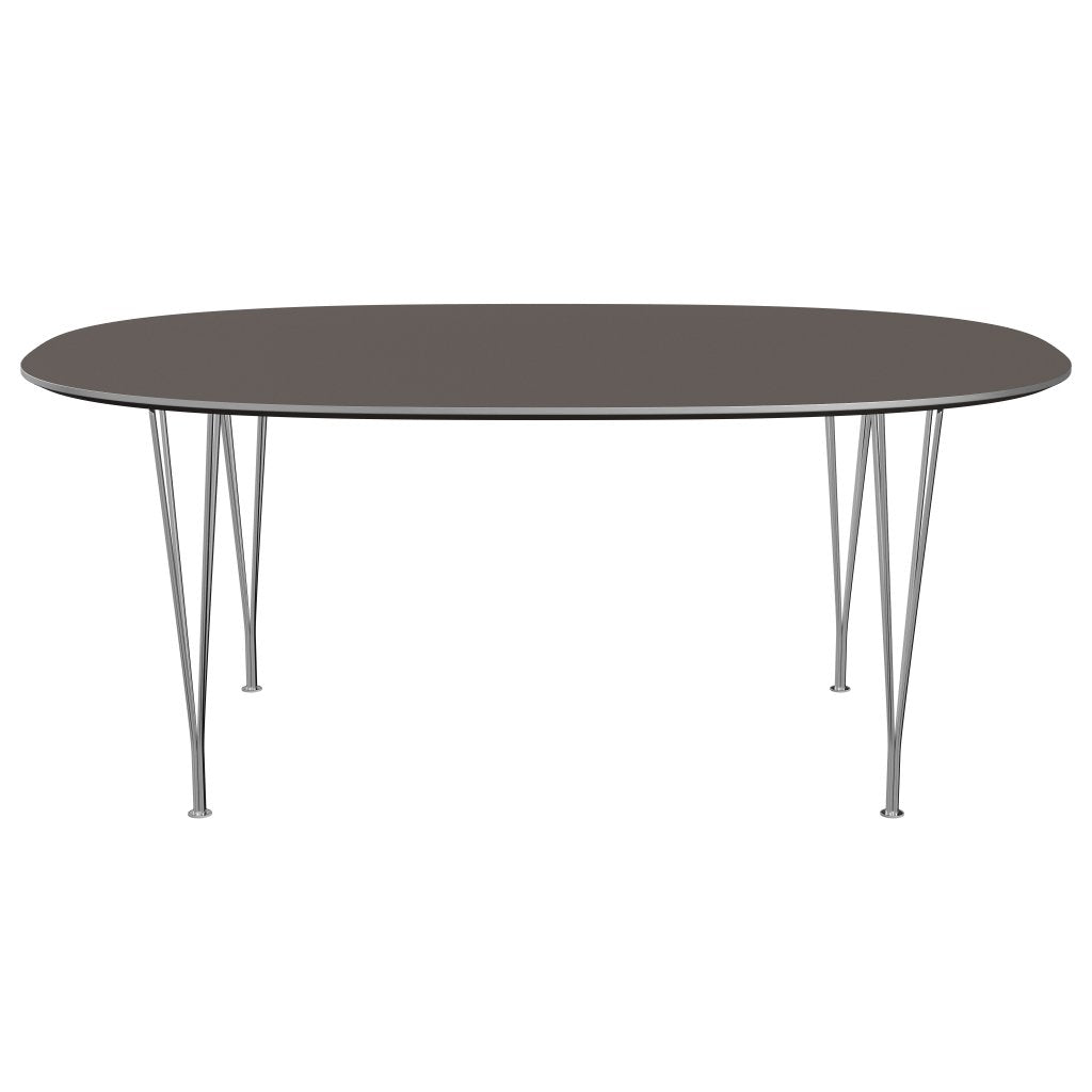 FRITZ HANSEN SUPERILIPSE TABLE STALE Chrome/Grey Fenix ​​Laminates, 180x120 cm