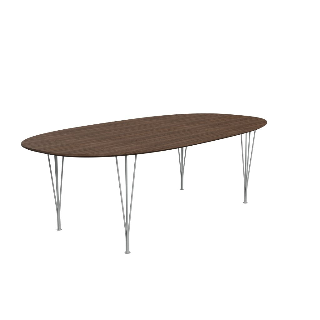 FRITZ HANSEN SUPERILIPSE TABLE NINE GARE/WALNUT SIRNUT Z WALNUT BEAD, 240X120 CM