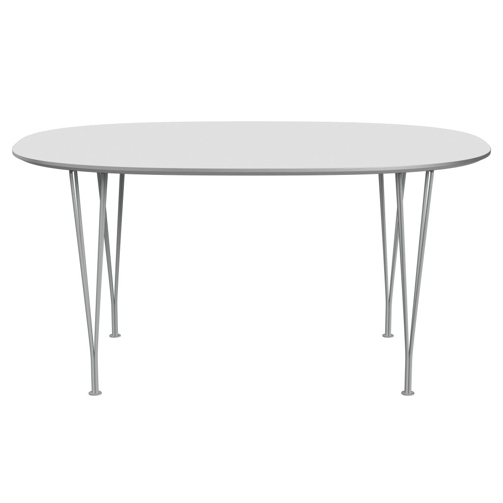 Fritz Hansen Superellipse Dining Table Nine Grey/White Fenix Laminates, 150x100 Cm