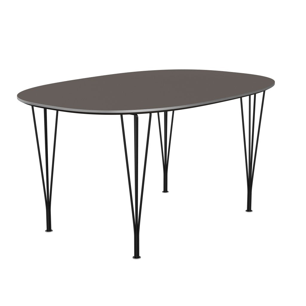 FRITZ HANSEN SUPERILIPSE TABLE BLACK/GARE Fenix ​​Laminatów, 150x100 cm