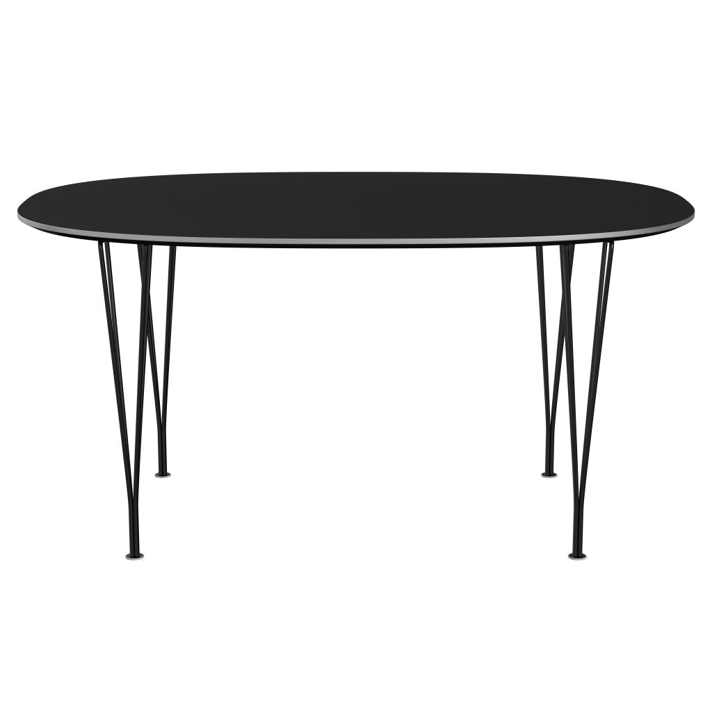 Fritz Hansen Superellipse Dining Table Black/Black Fenix Laminates, 150x100 Cm