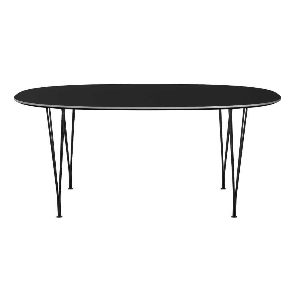 Fritz Hansen Superellipse Dining Table Black/Black Fenix Laminates, 170x100 Cm
