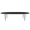 Fritz Hansen Superrellipse Tabilan Black/Black Fenix ​​laminatów, 300 x 130 cm