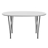 Fritz Hansen Superellipse Dining Table Black/White Fenix Laminates, 135x90 Cm