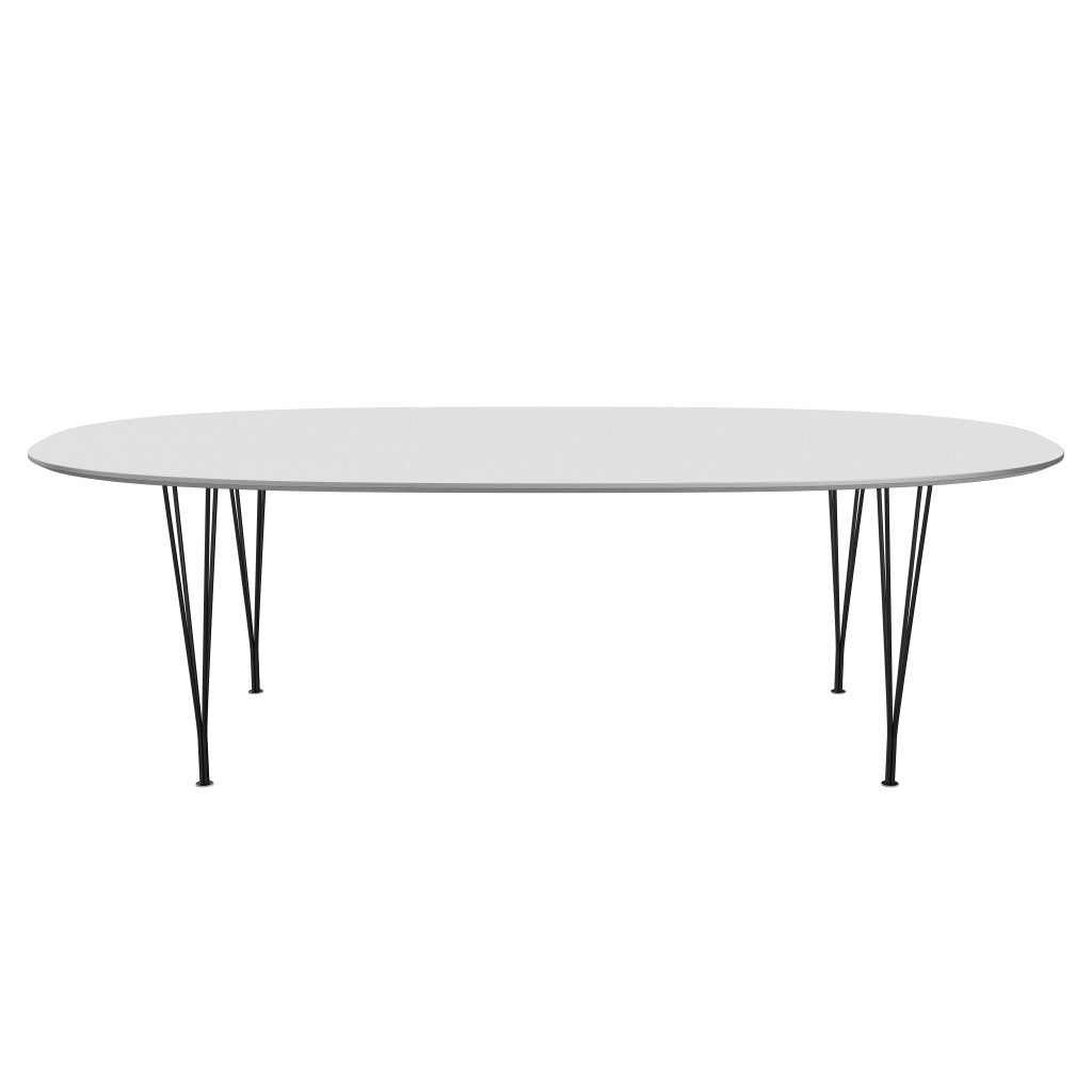Fritz Hansen Superrellipse Tabilne stół czarny/biały laminaty Fenix, 240x120 cm