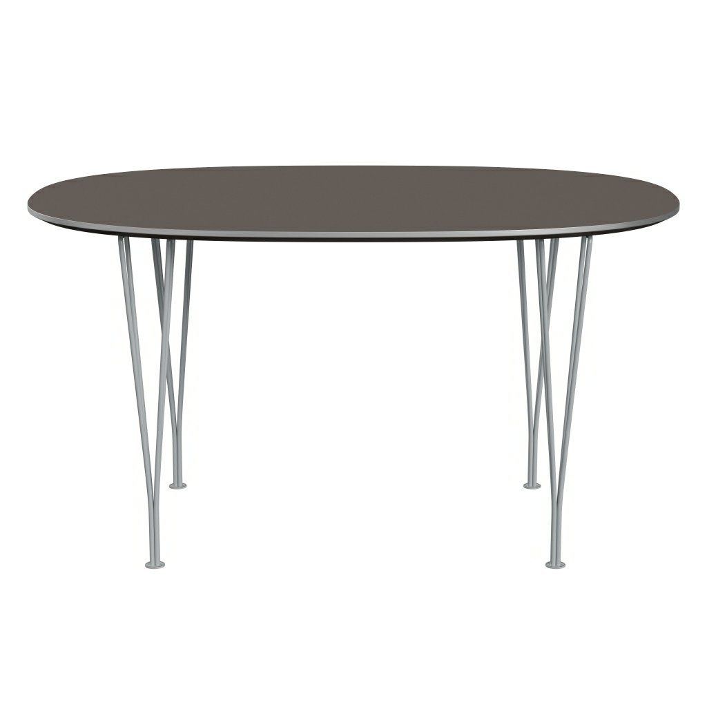 Fritz Hansen Superellipse Dining Table Silvergrey/Grey Fenix Laminates, 135x90 Cm