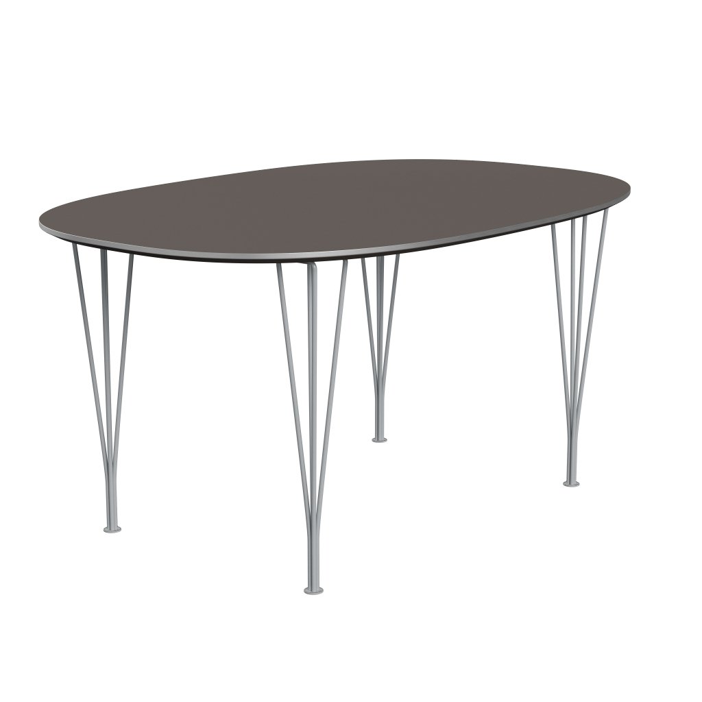 Fritz Hansen Superellipse Dining Table Silvergrey/Grey Fenix Laminates, 150x100 Cm