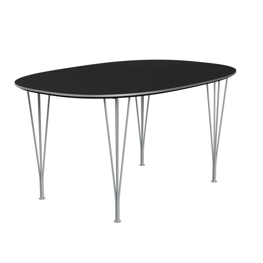Fritz Hansen Superellipse Dining Table Silvergrey/Black Fenix Laminates, 150x100 Cm
