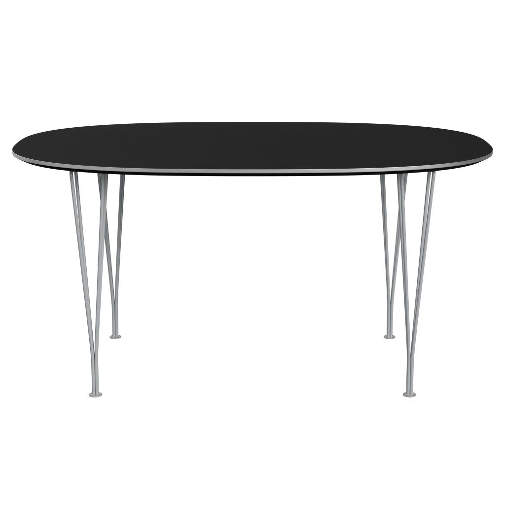 Fritz Hansen Superellipse Dining Table Silvergrey/Black Fenix Laminates, 150x100 Cm