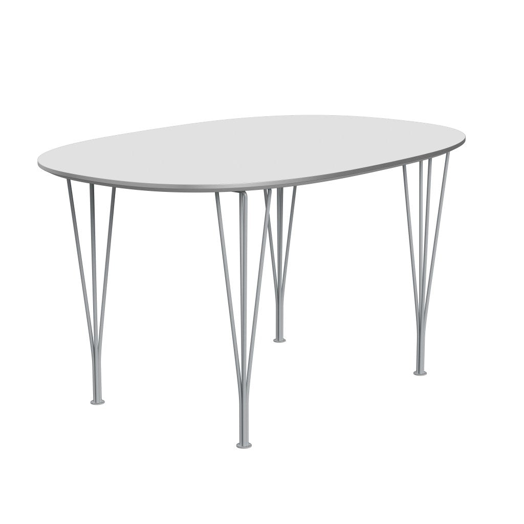 Fritz Hansen Superellipse Dining Table Silvergrey/White Fenix Laminates, 135x90 Cm
