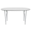 Fritz Hansen Superellipse Dining Table Silvergrey/White Fenix Laminates, 150x100 Cm
