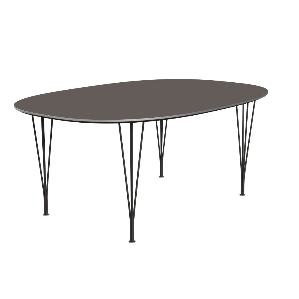 Fritz Hansen Superellipse Dining Table Warm Graphite/Grey Fenix Laminates, 180x120 Cm