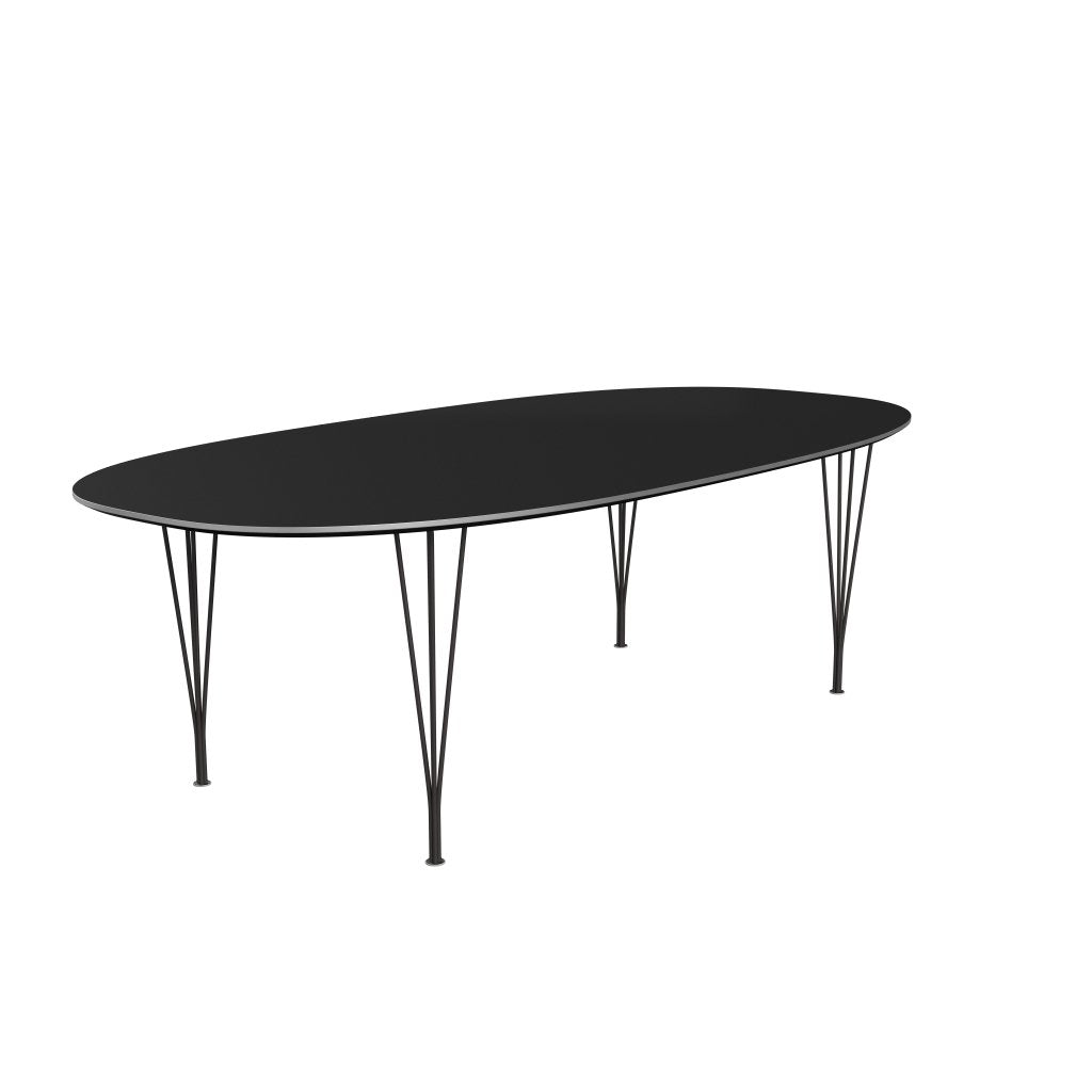 Fritz Hansen Superellipse Dining Table Warm Graphite/Black Fenix Laminate, 240x120 Cm