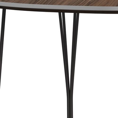 Fritz Hansen Superellipse Dining Table Warm Graphite/Walnut Veneer, 170x100 Cm