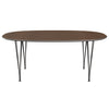 Fritz Hansen Superellipse Dining Table Warm Graphite/Walnut Veneer, 180x120 Cm