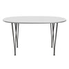 Fritz Hansen Superellipse Dining Table Warm Graphite/White Fenix Laminates, 135x90 Cm