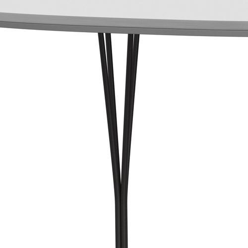 Fritz Hansen Superellipse Dining Table Warm Graphite/White Fenix Laminates, 180x120 Cm