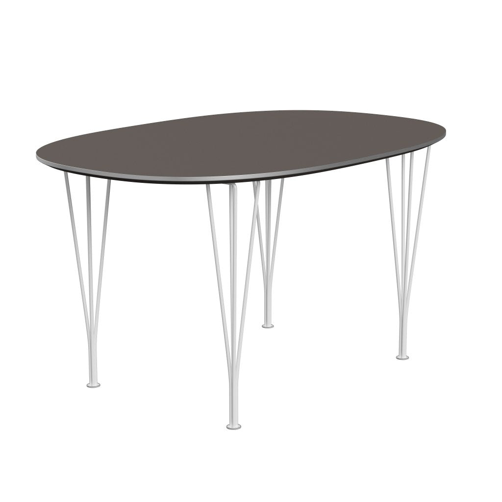 Fritz Hansen Superrellipse Table jadalny White/Grey Fenix ​​Laminatów, 135x90 cm