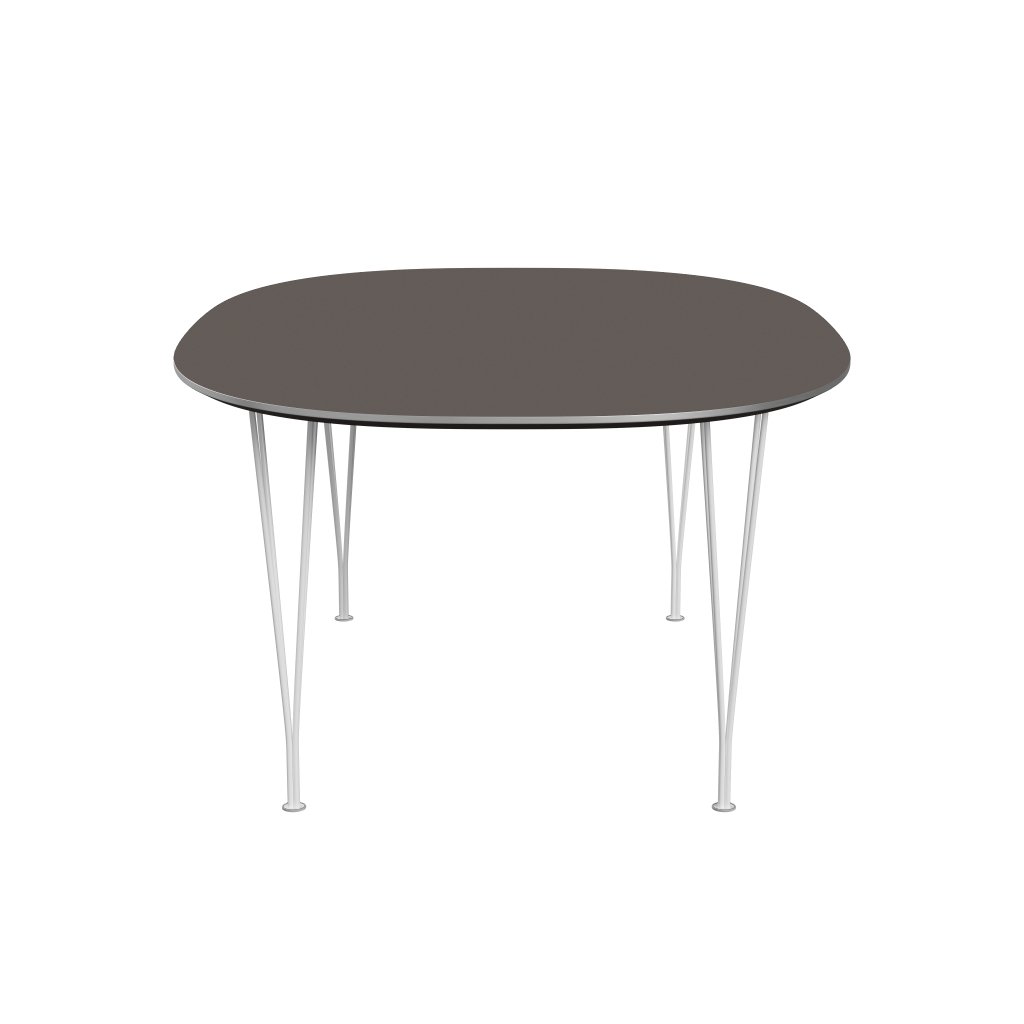 Fritz Hansen Superellipse Dining Table White/Grey Fenix Laminates, 180x120 Cm